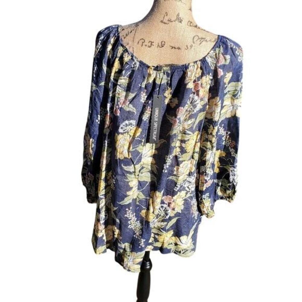 UNIQUE spectrum floral lace boho peasant blouse plus size 3X NEW!!!! - Picture 6 of 9